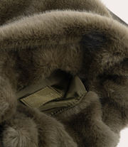 Nina Fur Backpack Verde militare, vista laterale
