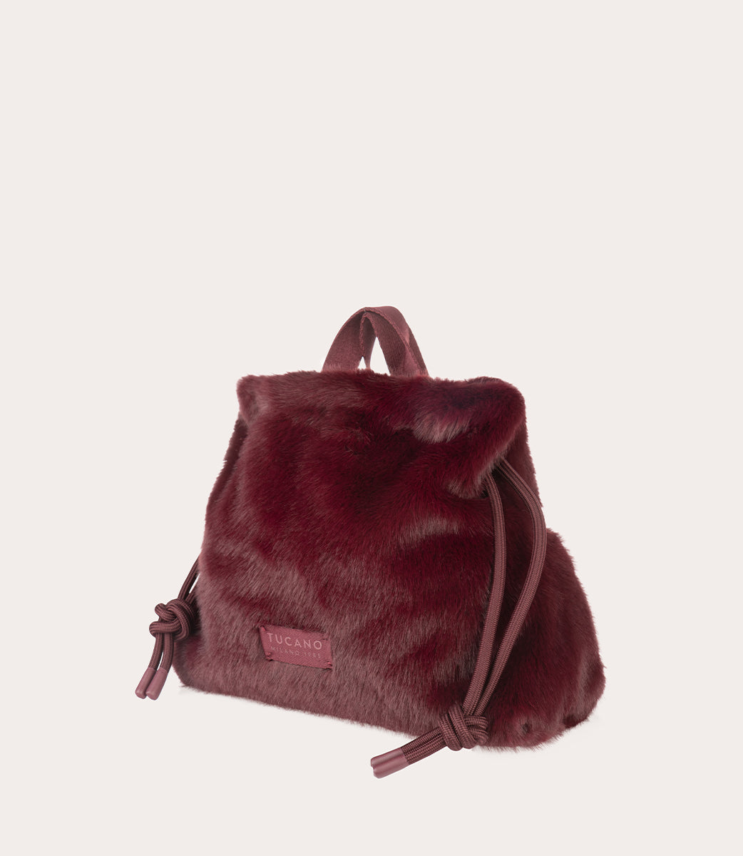 Borsa beauty Nina Fur Bordeaux, immagine 7