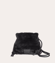 Borsa mini Nina Fur Nero, vista frontale