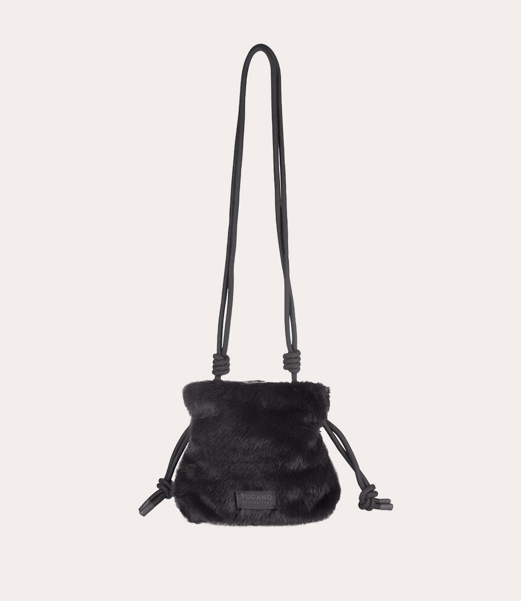 Borsa mini Nina Fur Nero, vista posteriore