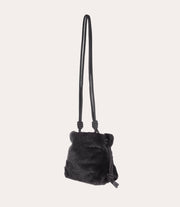 Borsa mini Nina Fur Nero, vista laterale