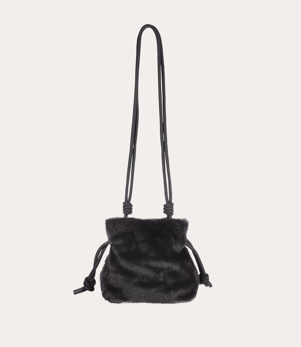 Borsa mini Nina Fur Nero, dettaglio interno