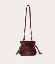 Borsa mini Nina Fur Bordeaux, immagine 7