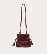 Borsa mini Nina Fur Bordeaux, immagine 9