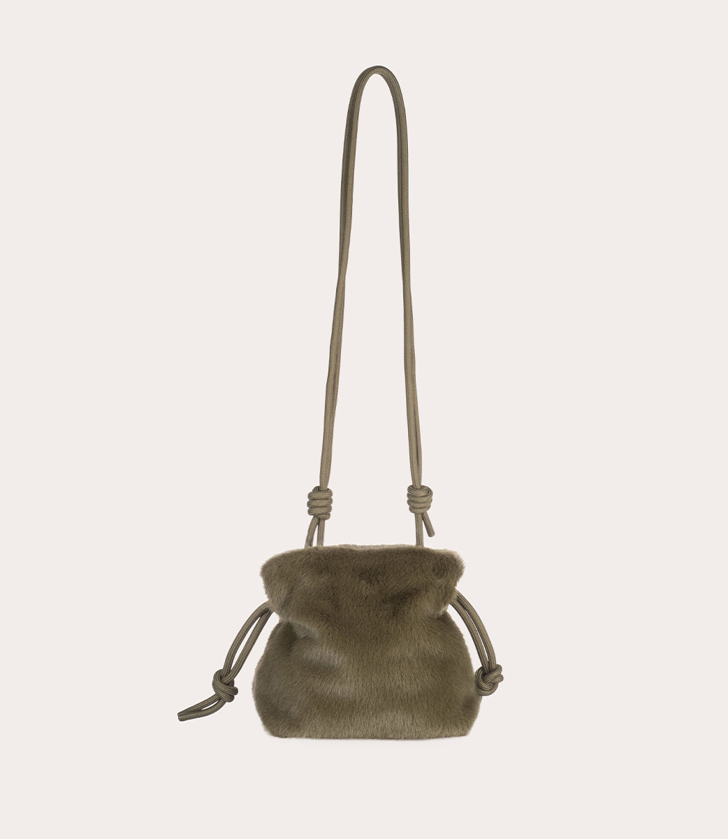Borsa mini Nina Fur Verde militare, immagine 14