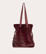 Nina Fur Tote Bag Bordeaux, immagine 1