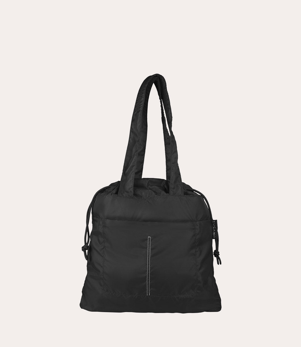 Compatto Eco Shopper Nero, vista laterale