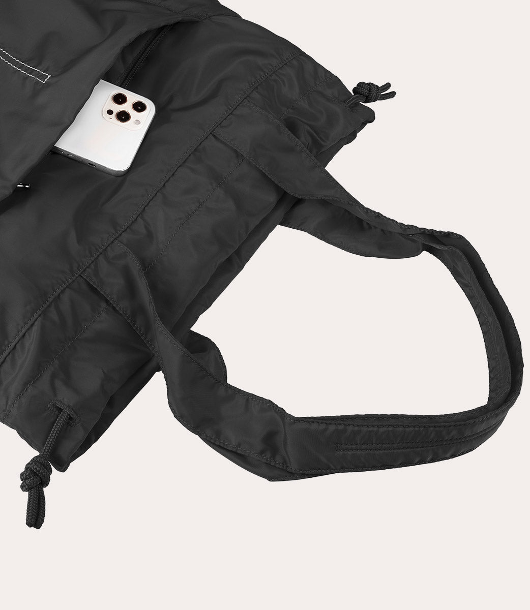 Compatto Eco Shopper Nero, vista superiore