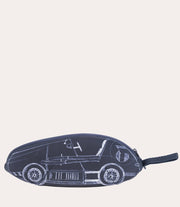 Schizzo Pouch 3D Car Blu, vista laterale