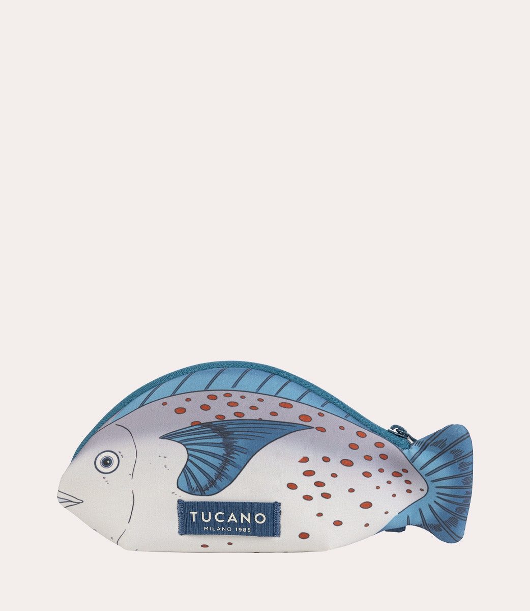 Schizzo Pouch 3D Pesce, vista frontale