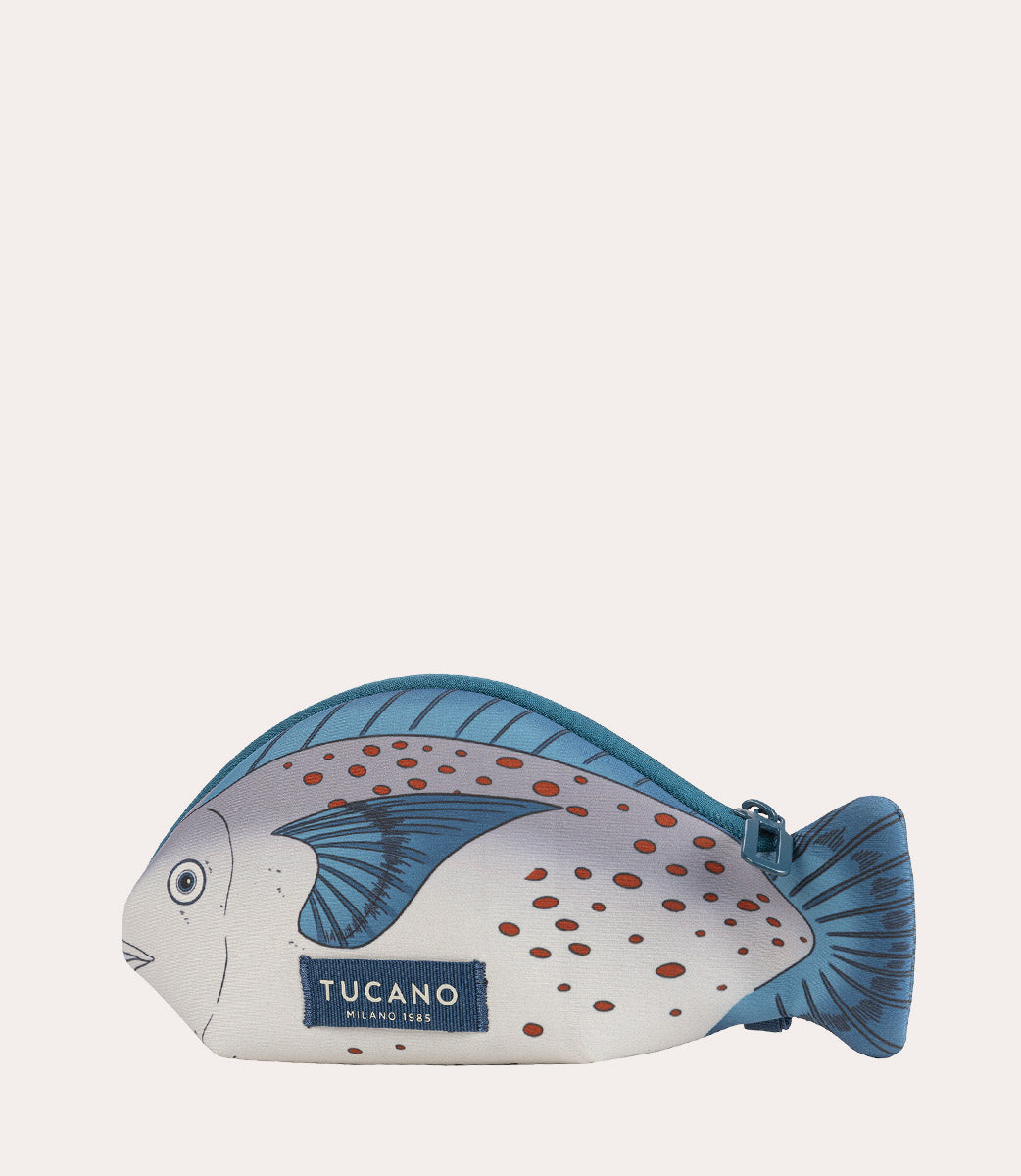 Schizzo Pouch 3D Pesce, vista laterale