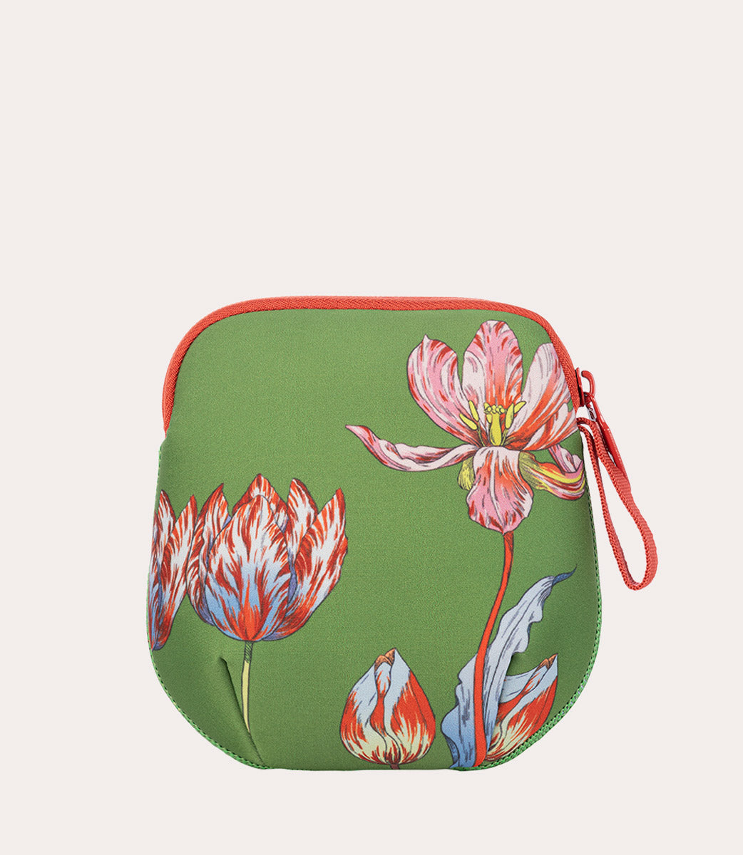Schizzo Pinces Pouch Verde acido, vista laterale
