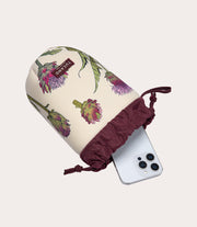 Schizzo Coulisse Pouch Bianco, vista laterale