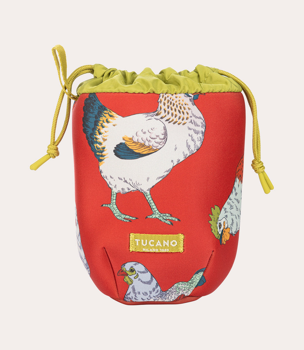 Schizzo Coulisse Pouch Arancione, vista frontale