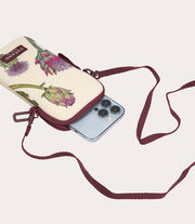 Schizzo Smartphone Pouch Bianco, vista laterale
