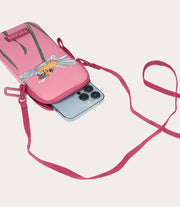 Schizzo Smartphone Pouch Rosa, vista laterale