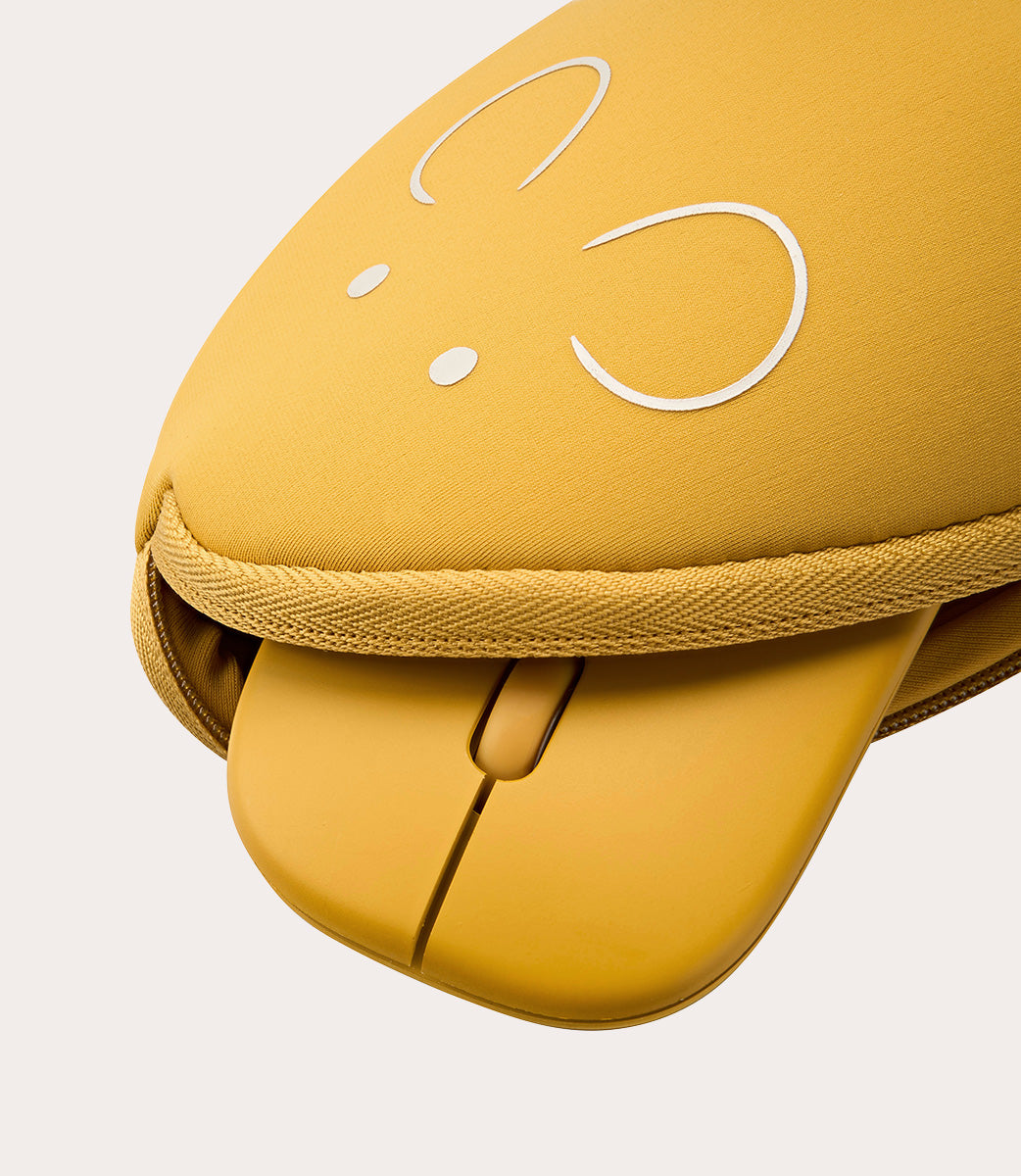 Topo Mouse Pad + Wireless Mouse Giallo, dettaglio