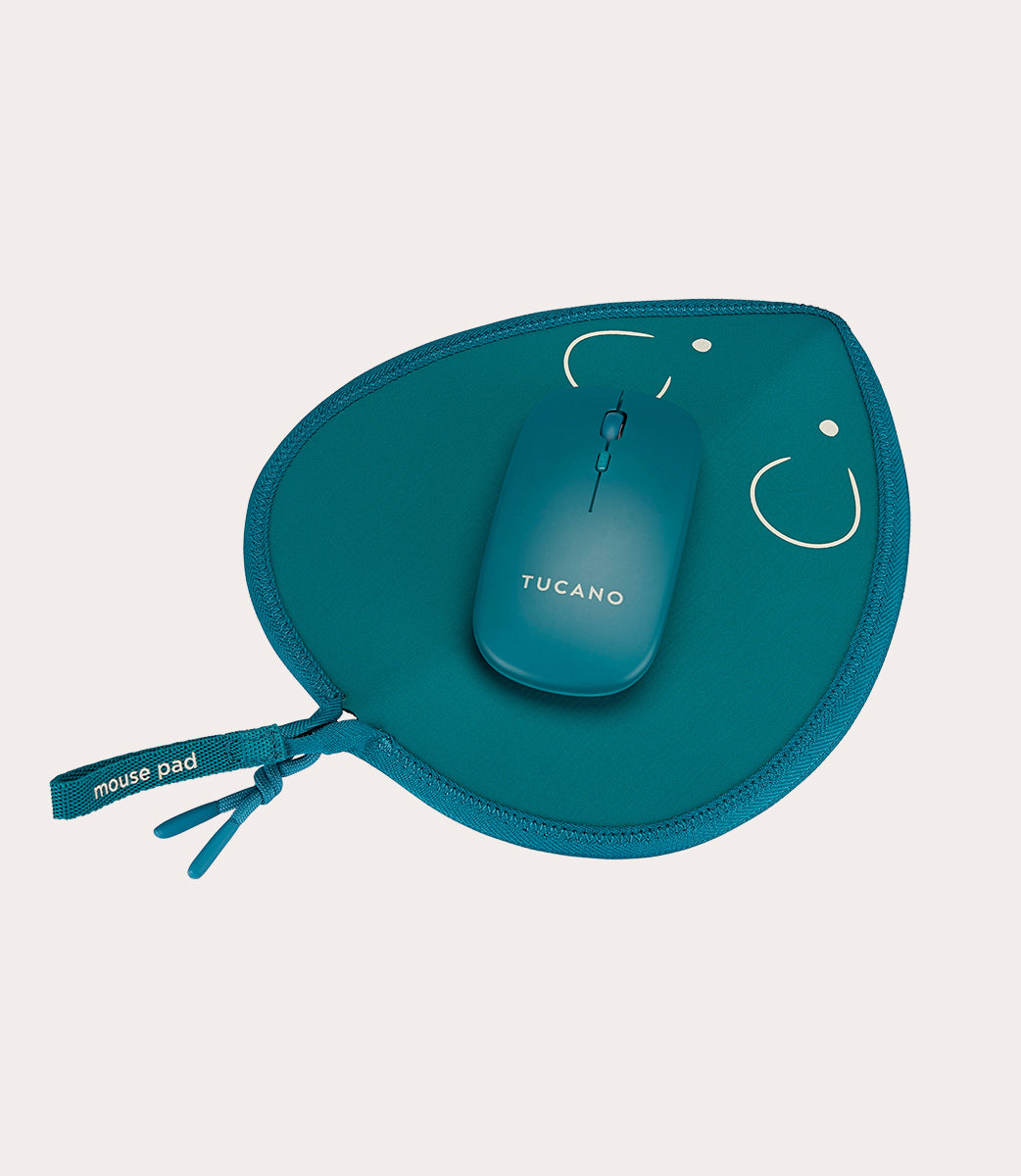 Topo Mouse Pad + Wireless Mouse Blu, dettaglio interno