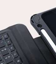 Tasto con tastiera e trackpad Nero, in uso