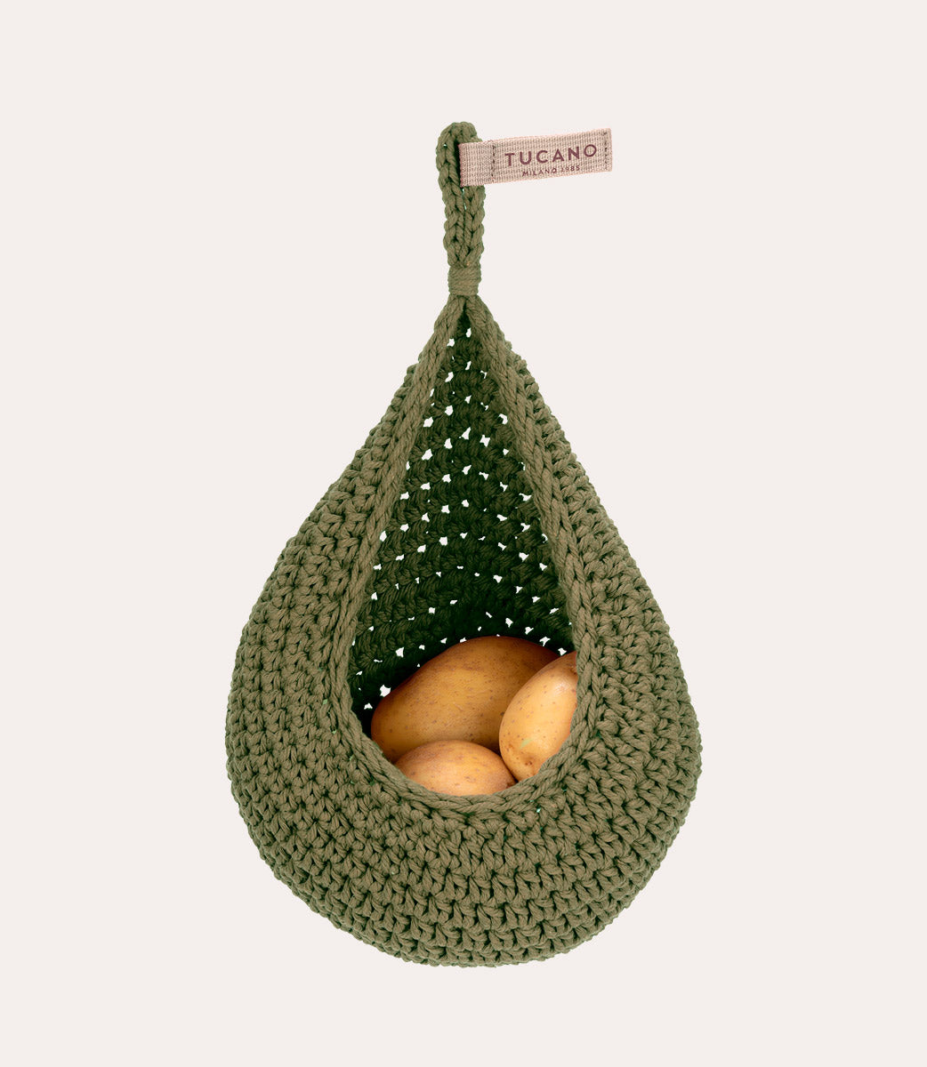 Kitchen Borse Muro 3PZ Verde militare, vista frontale