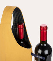 Kitchen Borsa Vino 2 Bottiglie Giallo, vista laterale