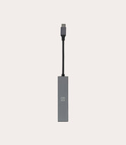 3-in-1 type-C hub Grigio scuro, vista frontale