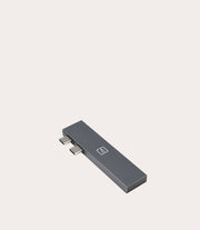 4-in-1 type-C hub Grigio scuro, vista laterale