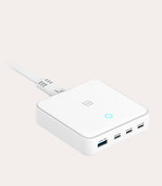 High-speed 100W GaN desktop charger 4 ports Bianco, vista posteriore