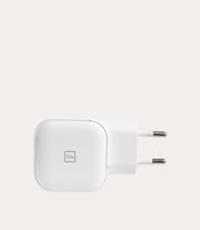 38W USB GaN wall charger Bianco, vista laterale