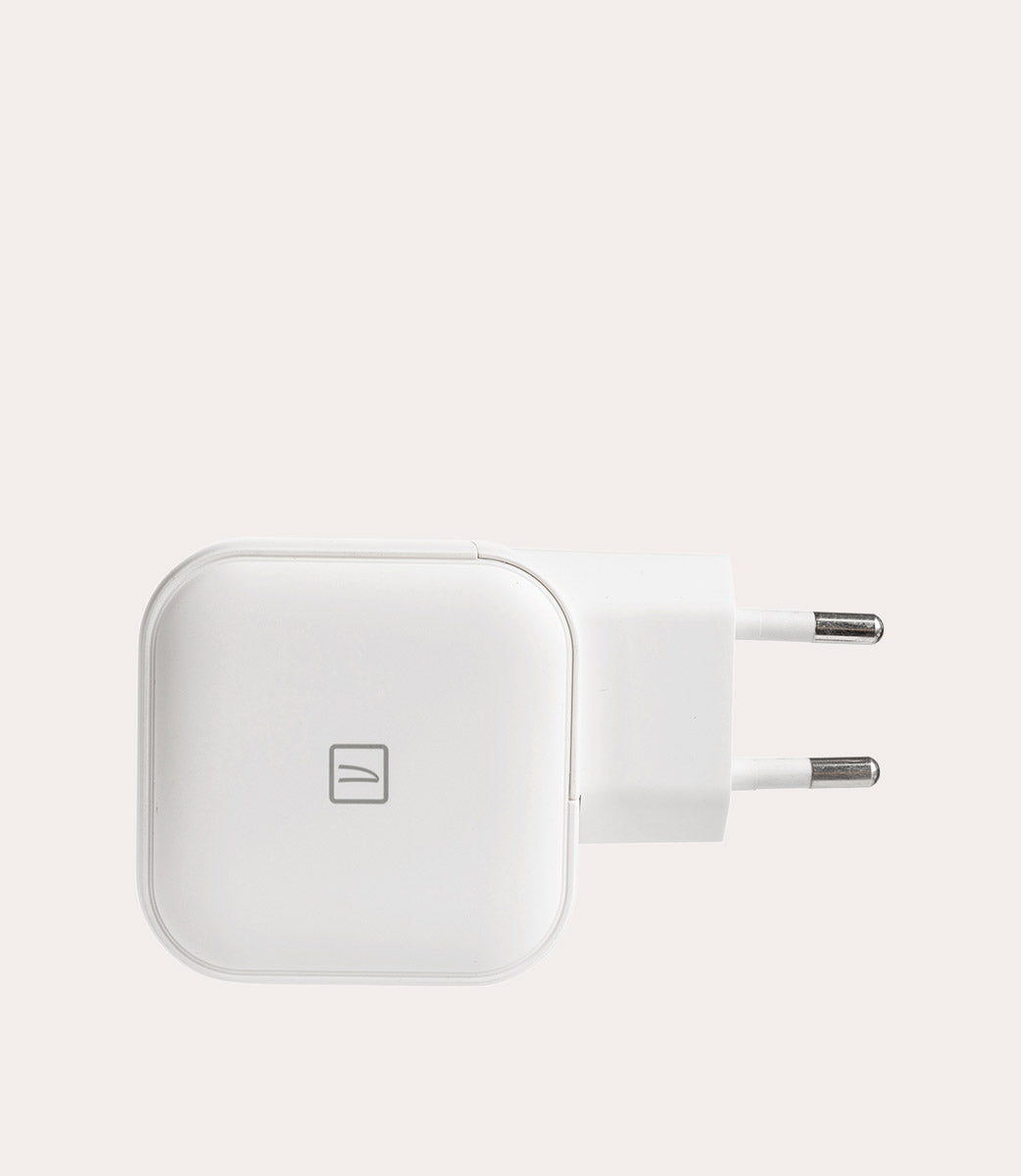 65W USB GaN wall charger Bianco, vista laterale
