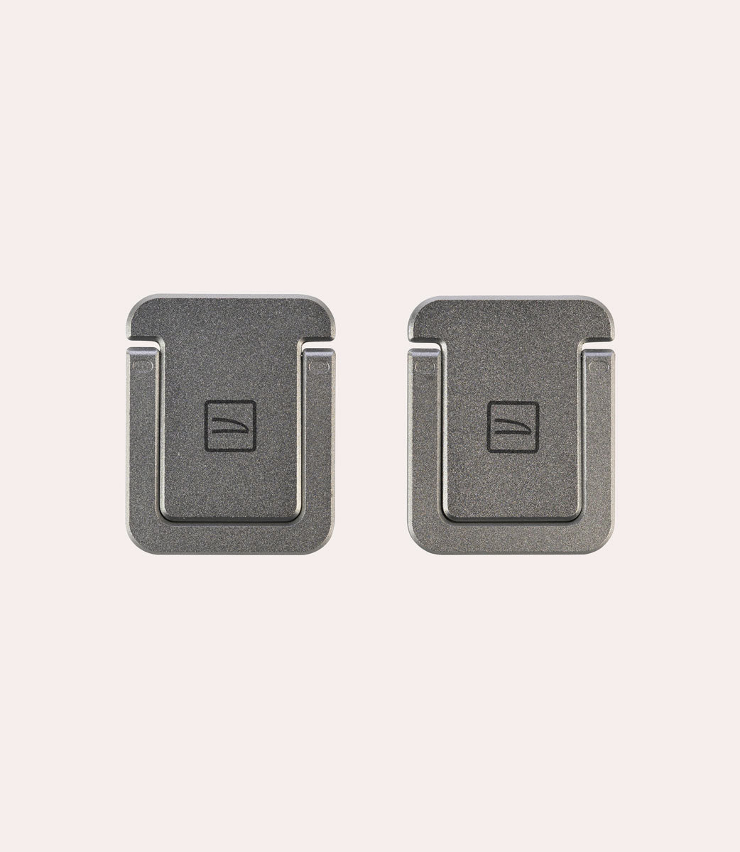 Mini supporti adesivi per laptop Grigio scuro, vista posteriore