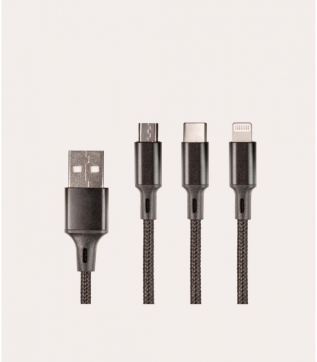Multi USB 3-in-1 charging cable